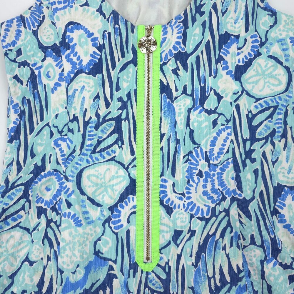 LILLY PULITZER Mila Shift Mini Dress Indigo Sunset 70s Resort Beachy Boho Preppy - Picture 10 of 11
